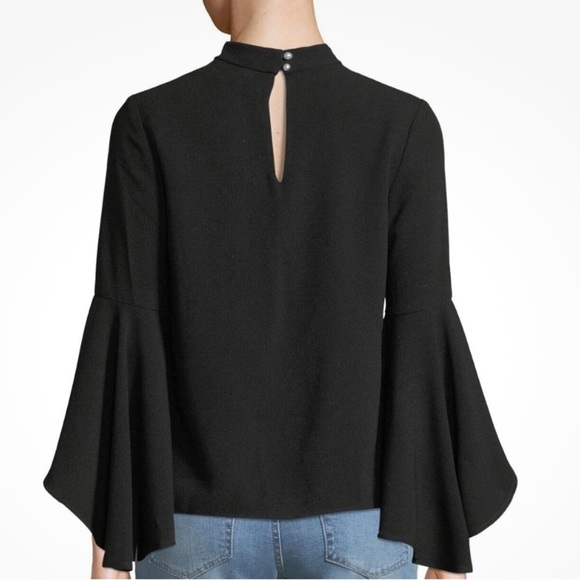 Wayf Black Ruffled Bell Sleeve Blouse - Picture 4 of 10